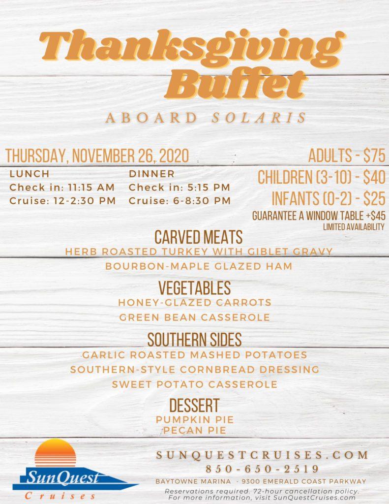 Solaris Yacht in Destin Florida- Thanksgiving