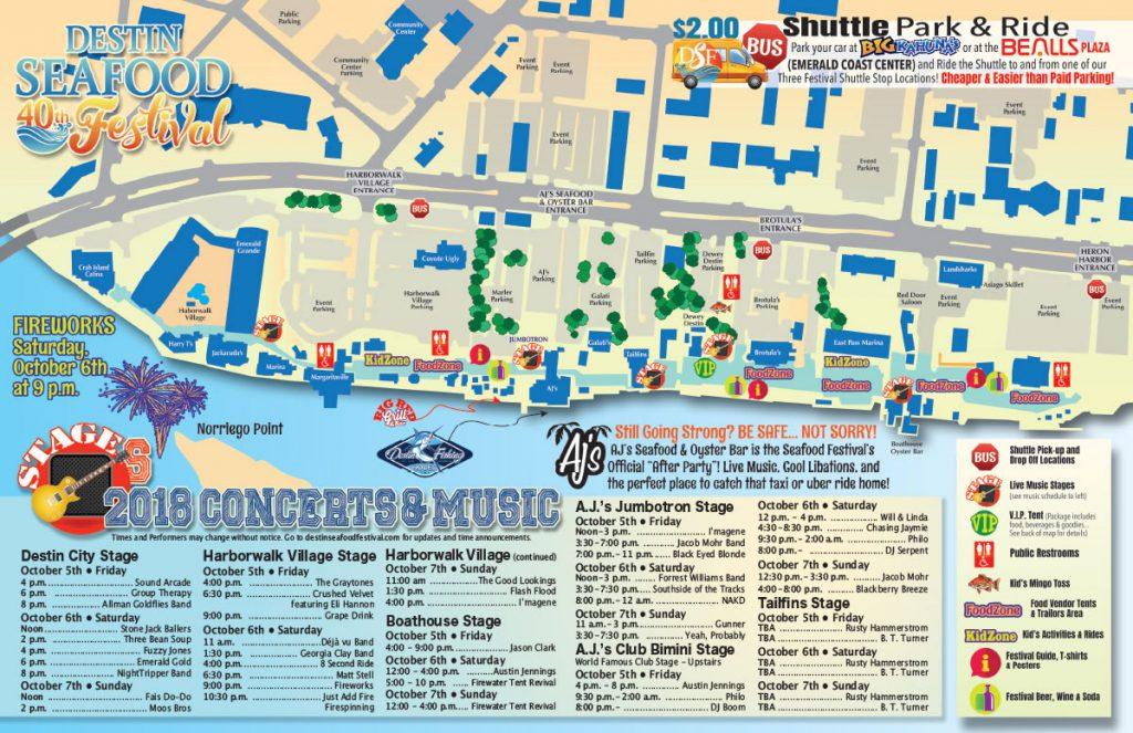 Destin Seafood Fest Map